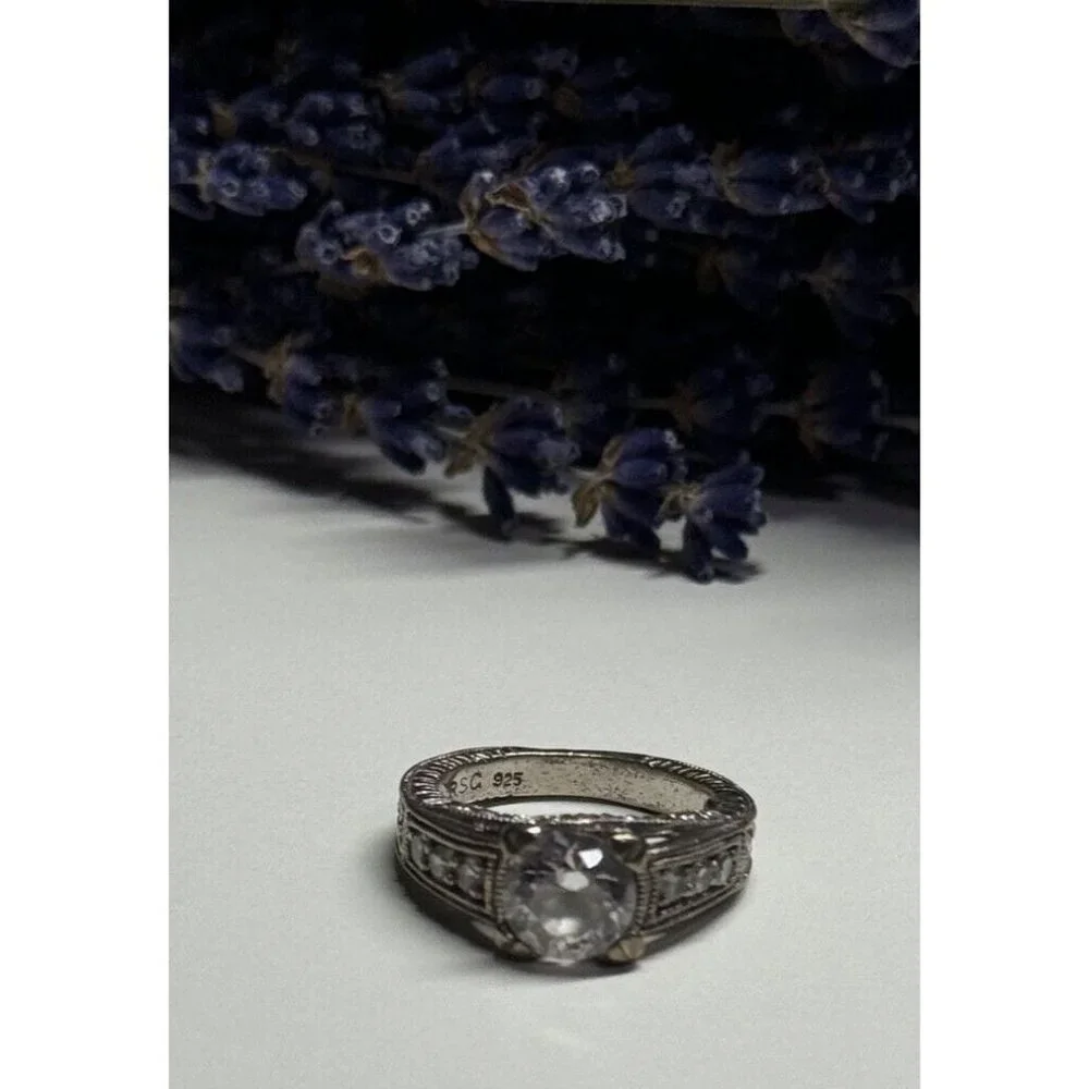 925 STERLING SILVER CZ RING SIZE 6